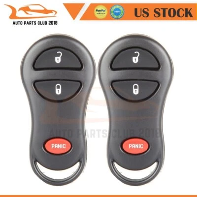 2 para Dodge Dakota Jeep Grand Cherokee 1999 2000 llave entrada mando a distancia 3 botones Foto 1 de 4