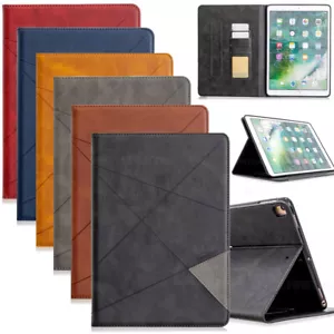 Leather Case For iPad 9th 8th 7th 6th 5th Air Pro Mini Wallet Cover Stand Cover - Picture 1 of 48