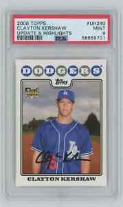 2008 Topps Updates & Highlights Clayton Kershaw Rookie PSA 9 Dodgers #UH240 C07