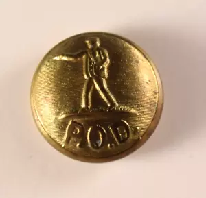 Office Uniform Maher Mail Post Brass Antique Button Bros Dept Carrier Utica Pod - Picture 1 of 2