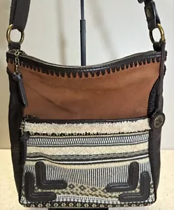 The Sak Iris Fair Isle Cuero Gamuza Mediano Hobo Bolso Suéter Como Bolsillo Frontal - Imagen 1 de 16