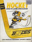 1978 79 Tucson Rustlers  Los Angeles Blades Program Stub Pacific Hockey League