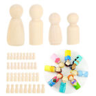 34mm / 43mm Female Male DIY Painting Dolls Wooden Child Painting Figure Toy EOM
