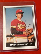 1982 TCMA Mark Thurmond #21  Hawaii Islanders Minor League Baseball Card Signed 