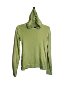 Mimi & Coco Top Hooded Cotton Lime Green Italy Long Sleeve Super Soft Medium - Picture 1 of 6