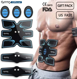 EMS Electric Muscle trainner TENS Unit Machine Abdominal ABS Muscle Stimulator - Picture 1 of 12
