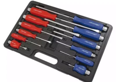 12Pcs Magnetic Screwdriver Set Heavy Duty With HEX Bolsters Pound Engineer Tool - Image 1 of 2