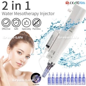 Water Mesotherapy Pen Hydra Dermabrasion Facial Meso Gun Machine with 10x 42Pins - Picture 1 of 13