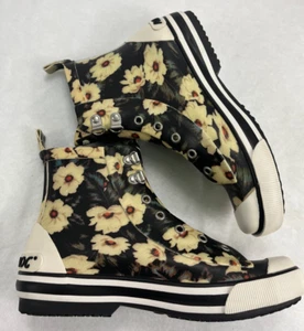 Rocketdog Women's Rubber High Top Sneakers with Floral Pattern - 6 - Picture 1 of 7