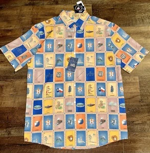 NWT Men's Houston Astros Reyn Spooner Camp Loteria Button-Up Shirt Sz S! - Picture 1 of 2