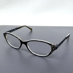 Jean Lafont Eyeglasses Sentiment 1012 Black Rhinestones Cat Eye France 52-15 126 - Picture 1 of 11