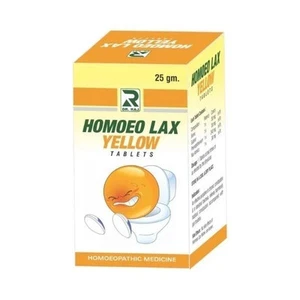 Dr Raj Homoeo Lax Yellow Tablet 25 gm Relief from Gas Constipation FREESHIP - Picture 1 of 6