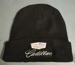 Cadillac Logo Knit Beanie Winter Hat. Black - Picture 1 of 2