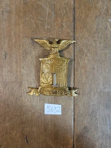 Era de la Guerra Civil Ejército de la Unión Guardia Nacional de Nueva York 1ª Brigada Excelsior Shako Sombrero Insignia - Imagen 1 de 24