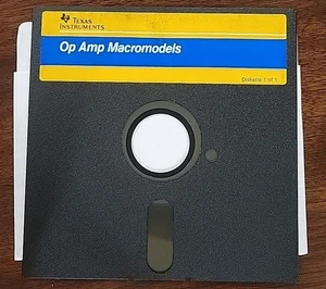 Texas Instruments Operational Amplifier Macromodels Floppy Disk - Afbeelding 1 van 1