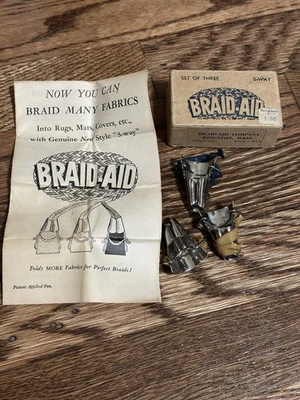 Vintage Braid-Aid Braiding Kit Original Box And Instructions  - Image 1 of 4