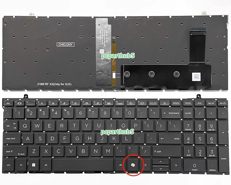 Nuevo teclado para computadora portátil HP EliteBook 860 G11 / EliteBook 865 G11 tecla AI retroiluminada de EE. UU. Foto 1 de 1