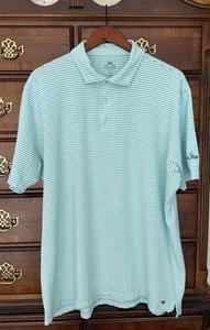 Peter Millar Seaside Wash stripe Polo Shirt Blue Striped Golf Stretch Sanctuary - Picture 1 of 6