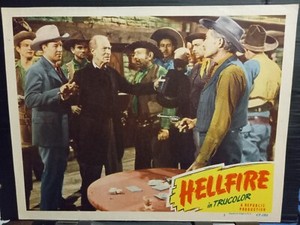 Lobby Card 1949 HELLFIRE Bill Elliott preacher H.B. Warner most important scene