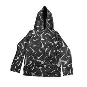 Nike Boys Dri-Fit Hoodie Nike Check Graphic All Around Black 86H027-023. NWT - Picture 1 of 2