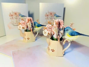 Vintage Watering Can with Roses Pop Card 3D Greeting Pop Up Card Handmade Gifts - Bild 1 von 9