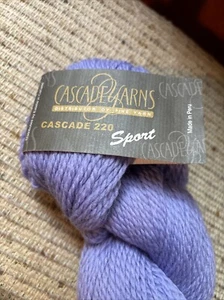 Cascade Yarns Yarn 220 Sport Purple 7809 5659 100% Merino Wool 50 g 164 Yds - Picture 1 of 4