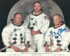 BUZZ ALDRIN APOLLO 11 SIGNED CREW LITHO - UACC & AFTAL RD SPACE AUTOGRAPH