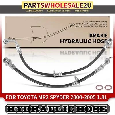 Mangueira hidráulica de freio frontal 2 peças para Toyota MR2 Spyder 2000-2005 L4 1.8L - Imagem 1 de 4