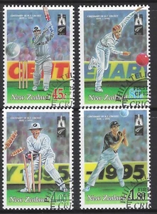 New Zealand - 1994 Cricket Centenary - Complete Set of 4 - UNH CTO - Picture 1 of 1