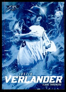 2017 Topps Fire Flame Throwers Blue Chip #FT9 Justin Verlander