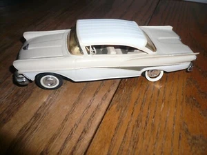 1958 Ford Fairlane 2 Dr Hardtop DEALER PROMO FRICION CAR - Vintage - Cream/White - Picture 1 of 6