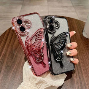 For iPhone 16 15 14 13 12 11 Pro Max Plus Glitter Diamond Rhinestone Luxury Case - Picture 1 of 19