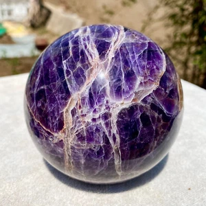 3LB Top Natural dreamy amethyst Quartz Sphere Quarzt Crystal Ball reiki heal - Picture 1 of 13