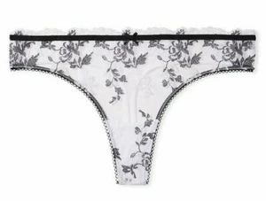 VICTORIAS SECRET DREAM ANGELS EMBROIDERED LACE THONG FLORAL PANTY XS S M L NWT - Picture 1 of 4