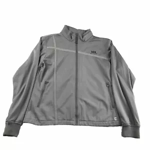 Helly Hansen Sweatshirt Womens Large Gray Full Zip Mock Neck Long Sleeves Jacket - Picture 1 of 11