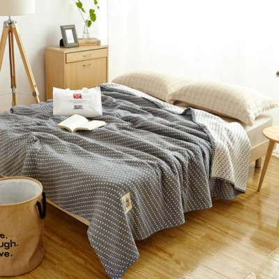 Pure Cotton Blanket Air Conditioning Blankets Throws 100% Cotton Gauze Blankets - Image 1 of 4