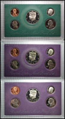 1992, 1993, 1994 San Francisco United States Proof Lot of 3 Coin Sets. - Image 1 of 4