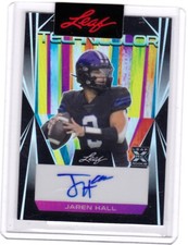Jaren Hall 2023 Leaf Vivid Football Pre-Production Proof Auto #1/1