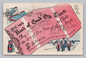 Postcard UDB Bank of Good Old Times One Year of Happy Days c1905 - Picture 1 of 2