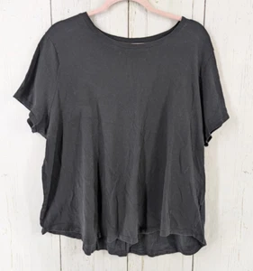Old Navy Size XXL Womens Black Short Sleeve Cotton Everywear Top - Picture 1 of 7