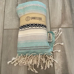 NEW Sand Cloud Mint Baja Extra Large XL Turkish Beach Towel Sand Free Organic - Picture 1 of 7