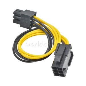Mini PCI-E 6-Pin Male to PCI-E Express Female Power Extension Cable Adapter Cord