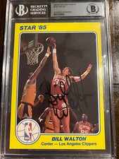 1984-85 Star Court Kings 5 X 7 #9 Bill Walton BGS BAS Authentic Card Auto