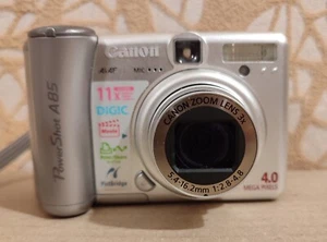 Camera Canon PowerShot A85 4.0MP Digital Silver camera & memory card - Picture 1 of 13
