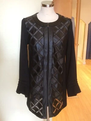 Chaqueta Picadilly Talla XS/10 Nueva con Etiquetas Malla Negra Cuero Sintético Precio de venta sugerido por el fabricante £137 Ahora £60 Foto 1 de 4