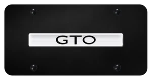 Pontiac GTO Chrome 3D Bar Logo License Plate Official Licensed - Imagen 1 de 4