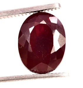 14.45 Ct  Natural Deep Red Ruby Oval AAAA+ Cut CERTIFIED VVS Loose Gemstone - Picture 1 of 4