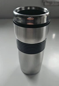 Design Thermobecher Alu verschließbar auslaufsicher Heiß- und Kaltgetränke NEU - Bild 1 von 4