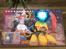 Anime Digimon Playmat Imperialdramon DTCG CCG Mat Trading Card Game Mat & Zones
