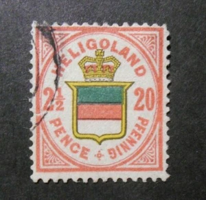 GERMANIA ,GERMANY HELGOLAND 1876 " Stemma Tricolore al Centro" 2,5p=20pf USED - Imagen 1 de 1
